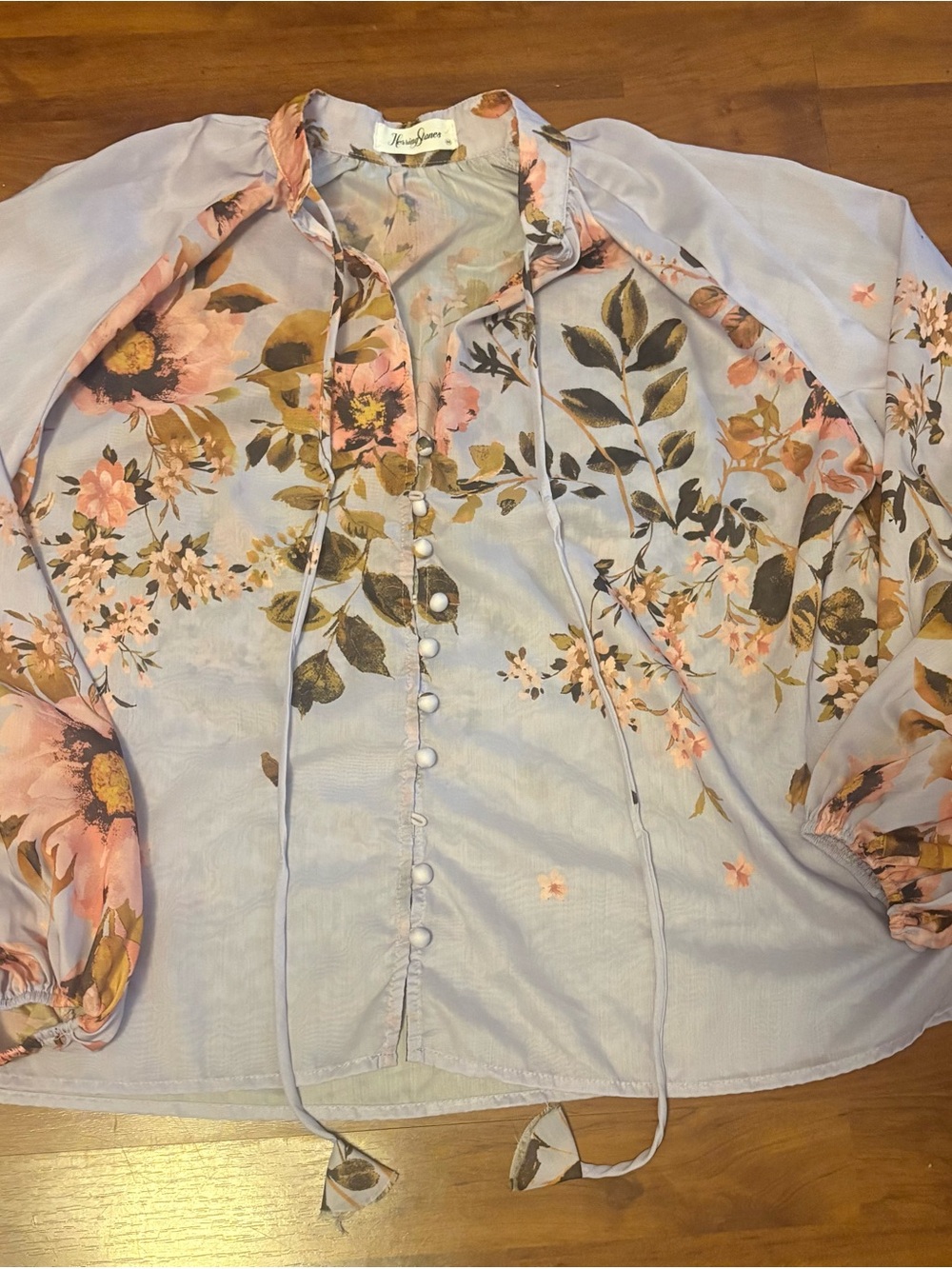 Lavender Floral short set- Feminine Garden Print - Picture 3 of 4